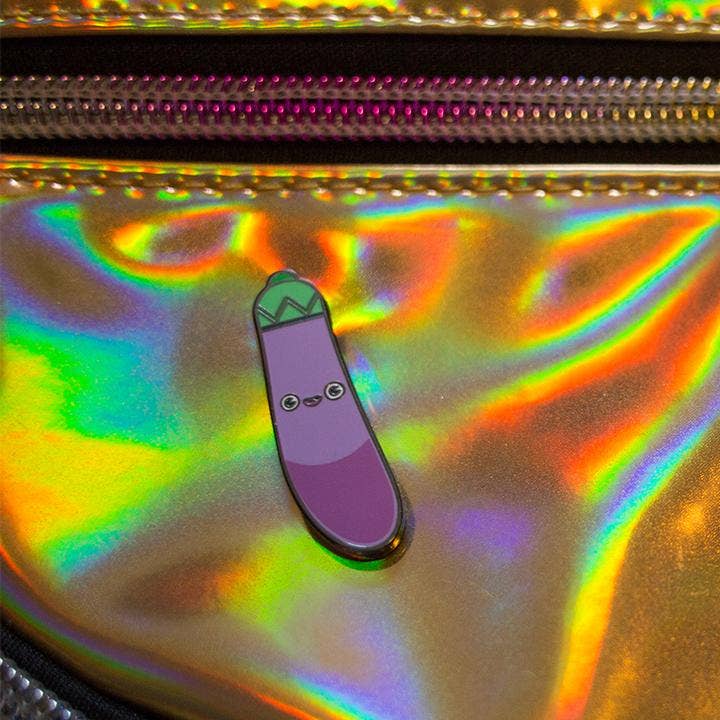 Eggplant Enamel Pin