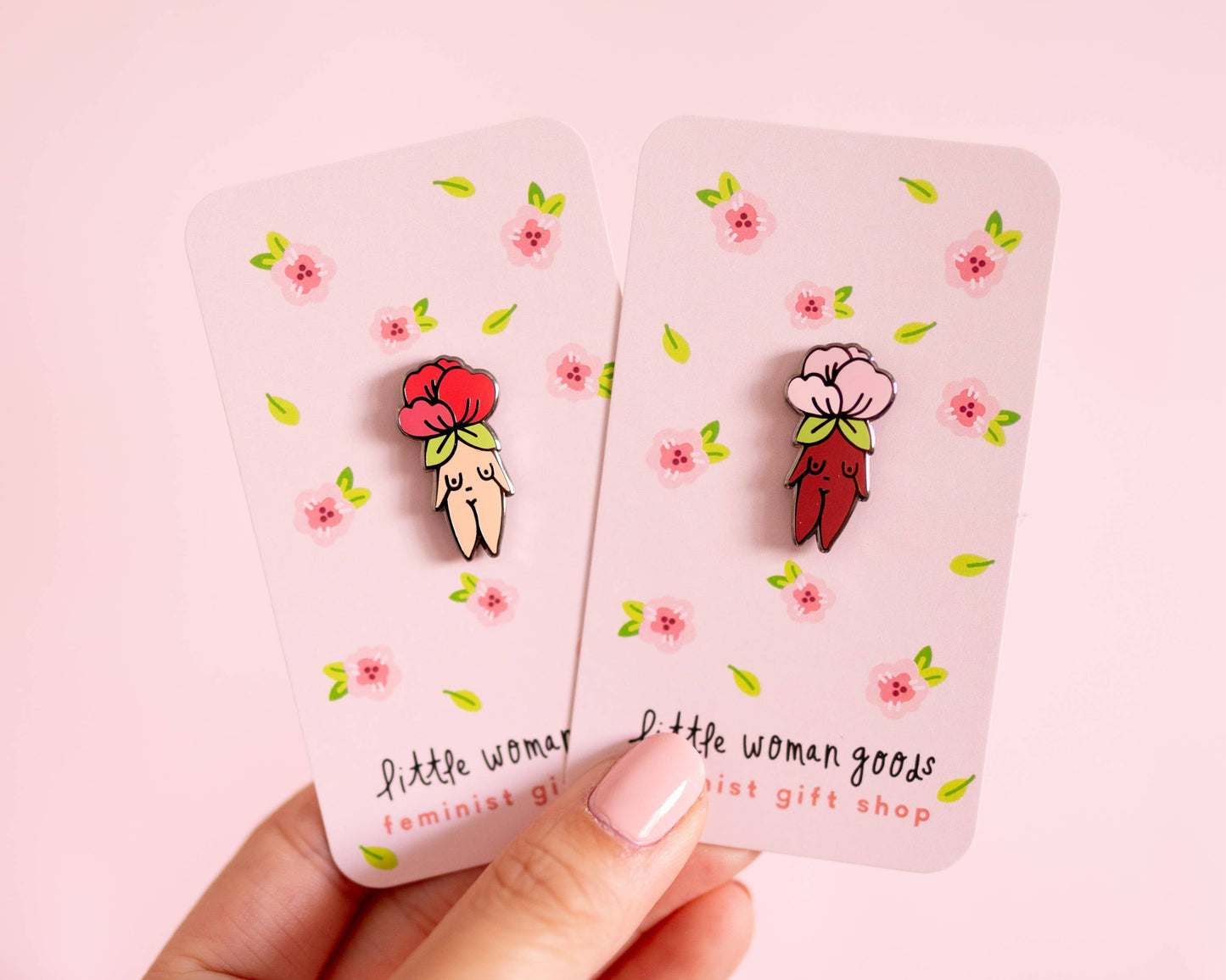 Flower Child Enamel Pin - Dark