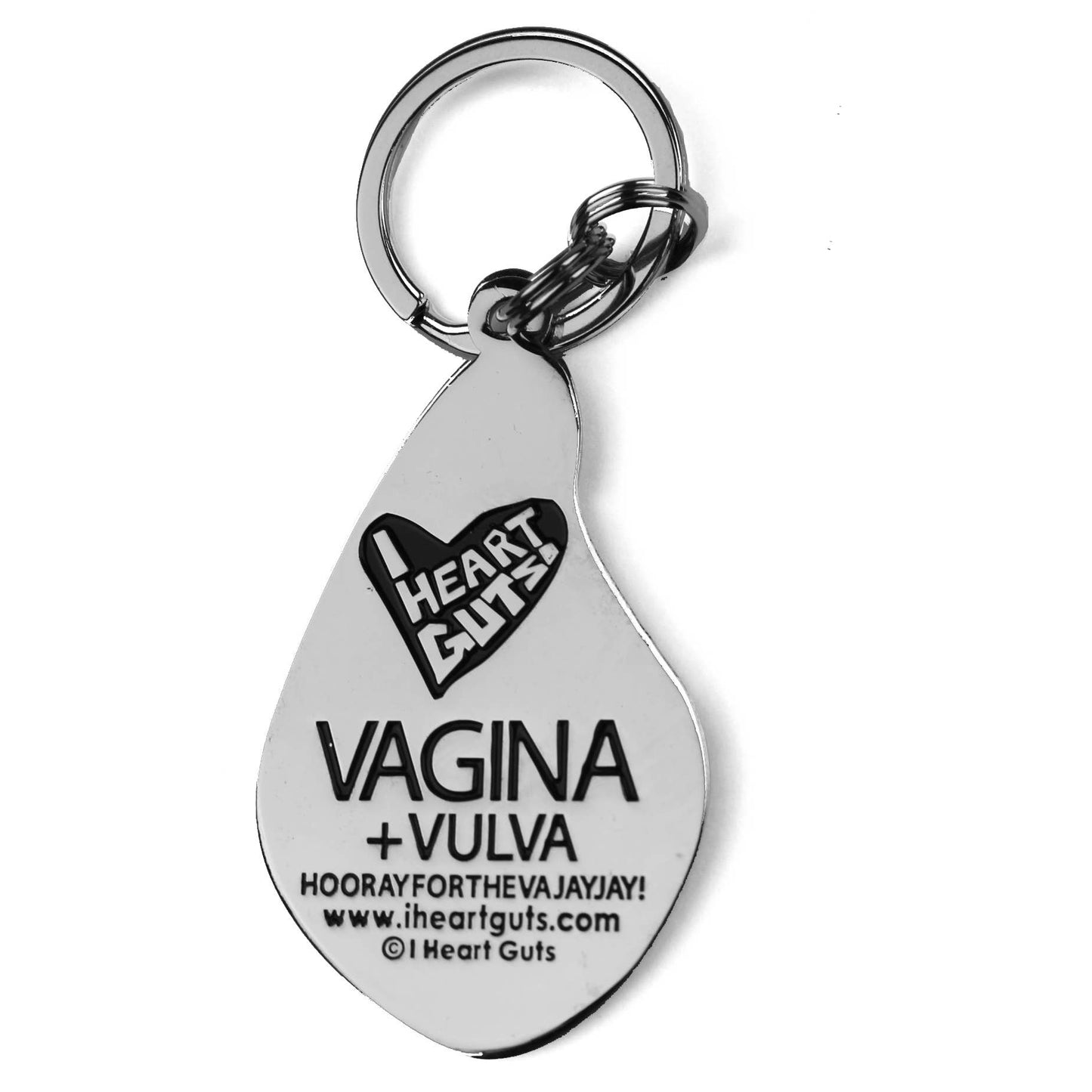 Vagina+Vulva Keychain With Sparkly Clit Face