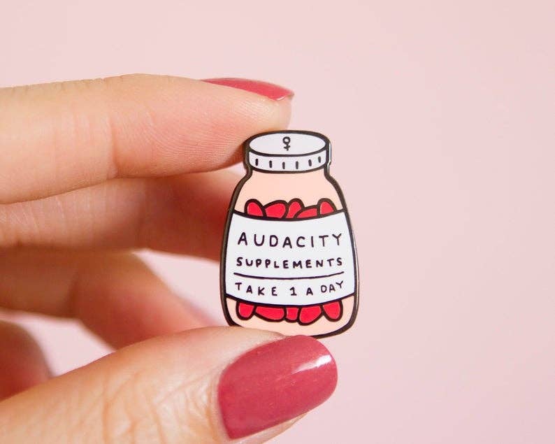 Audacity Supplements Enamel Pin