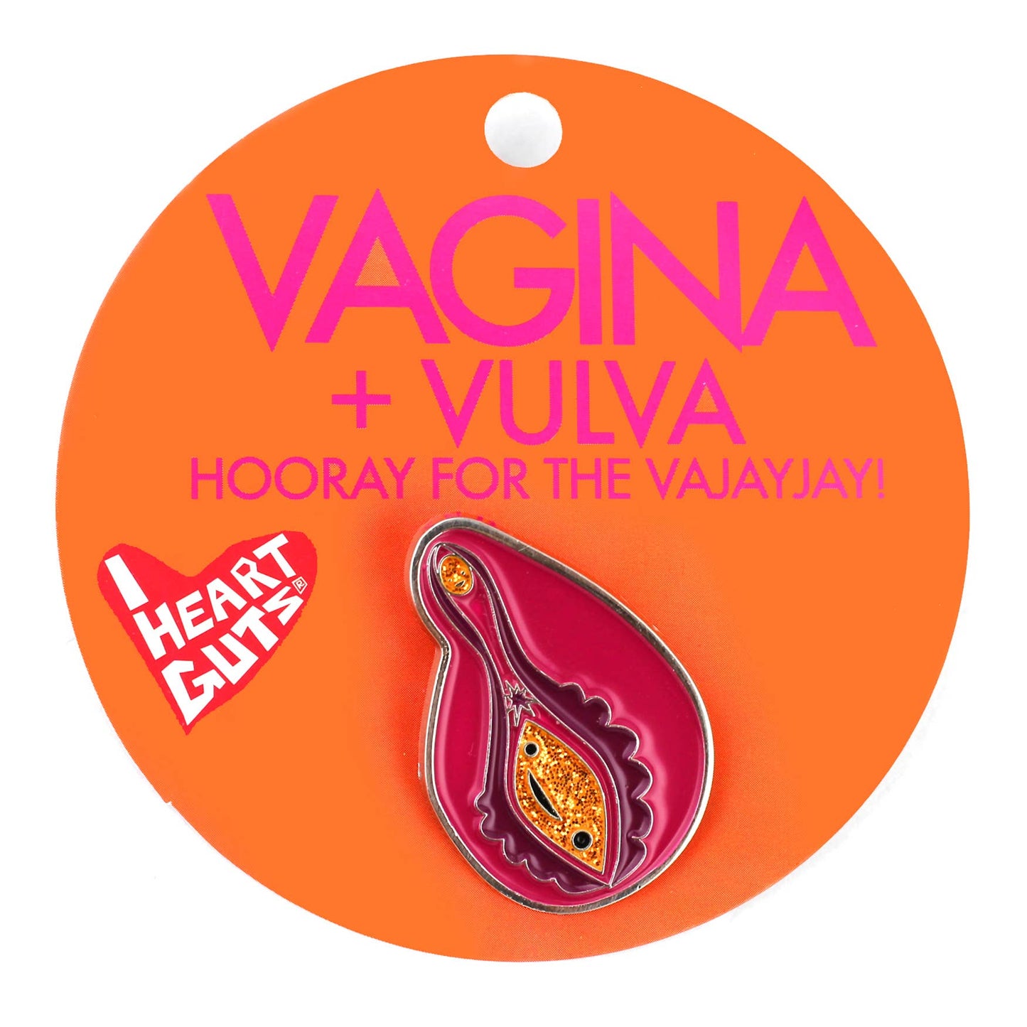 Sparkly Vagina + Vulva Enamel Pin - Hooray for VaJayJay!