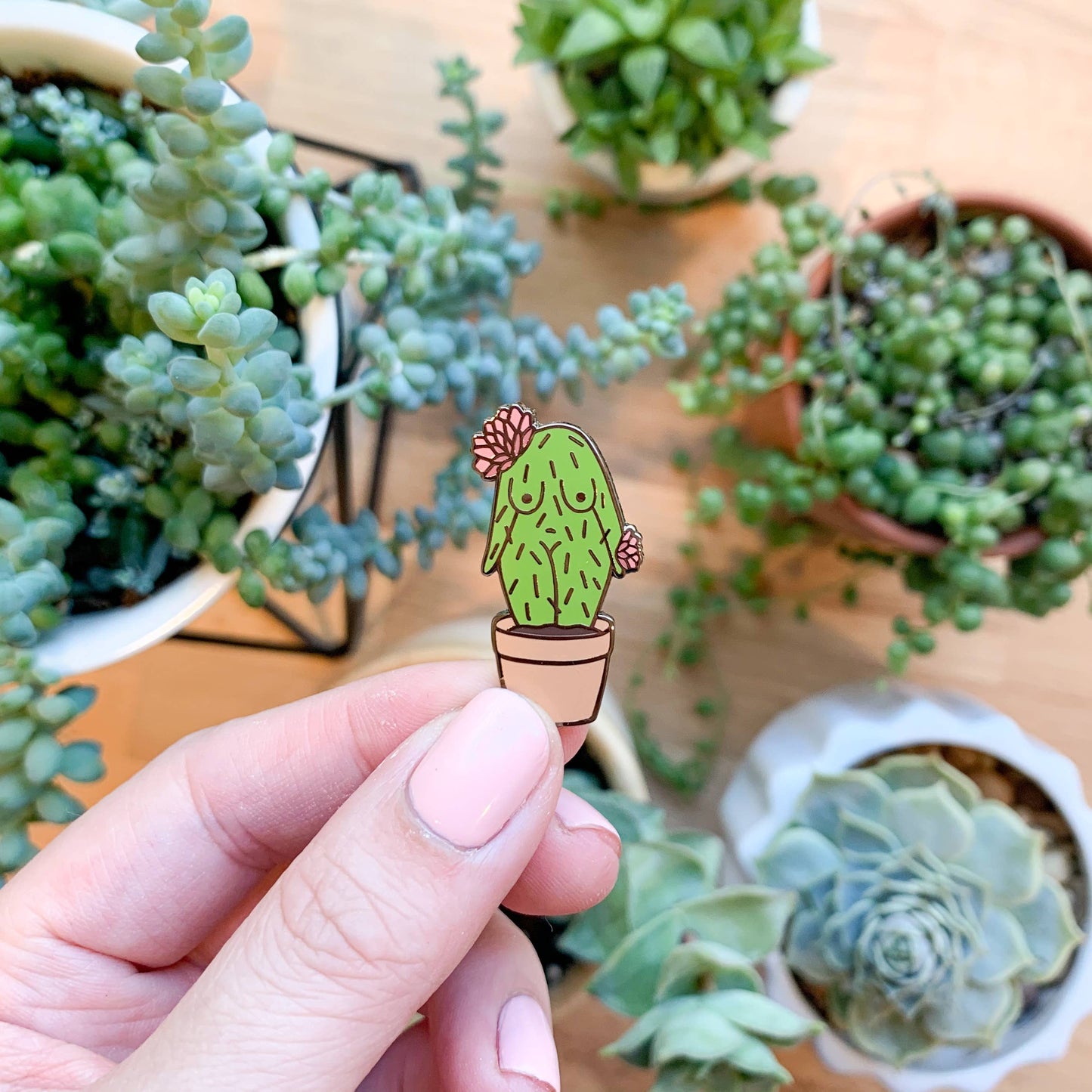 Cactus Girl Enamel Pin