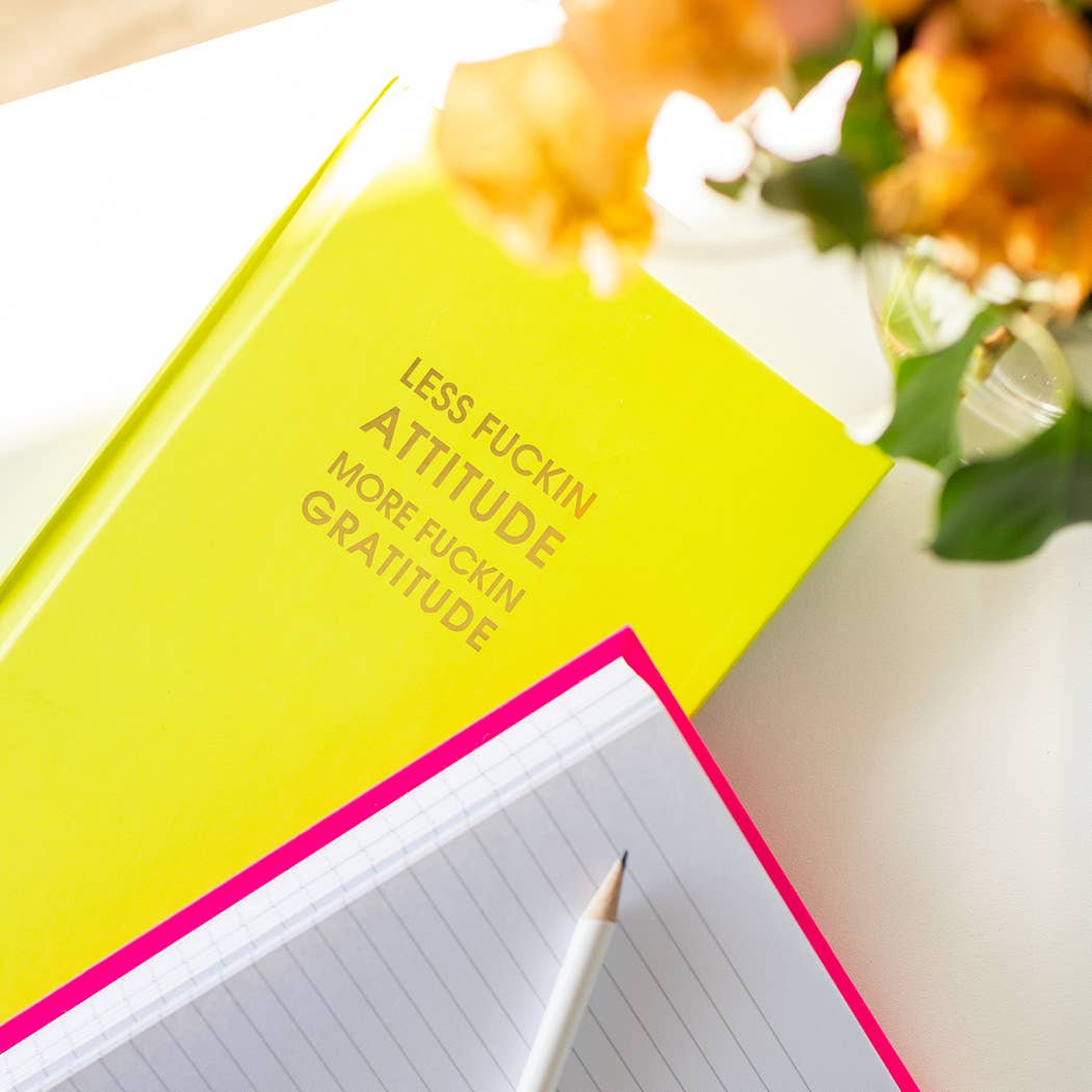 Less Attitude More Gratitude Journal Bright Hardcover
