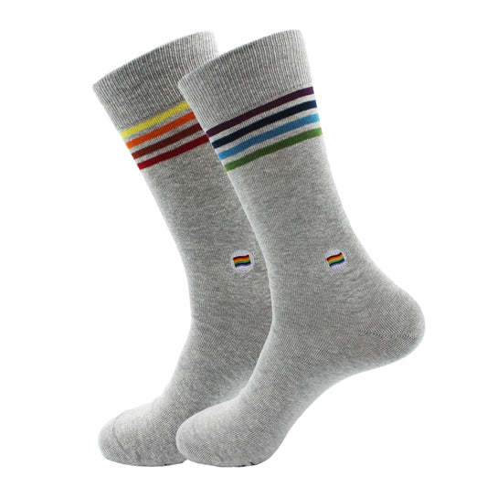 Socks that Save LGBTQ Lives (Alternating Rainbow Stripes)