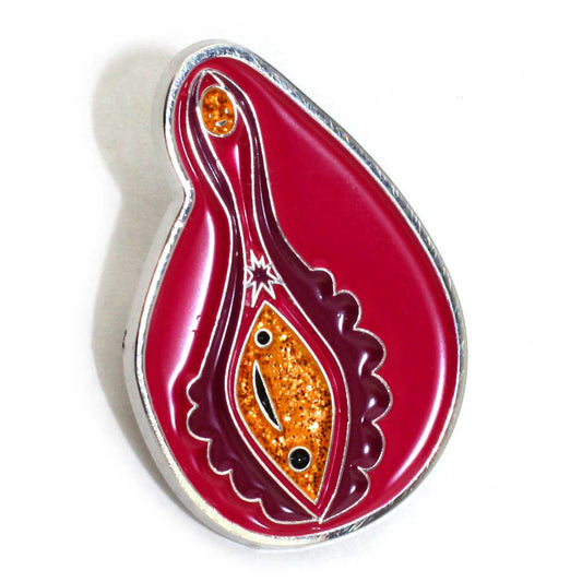 Sparkly Vagina + Vulva Enamel Pin - Hooray for VaJayJay!