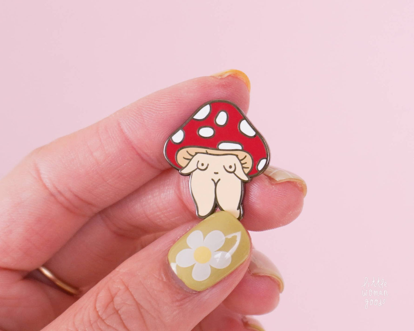 Mushroom Girl Enamel Pin