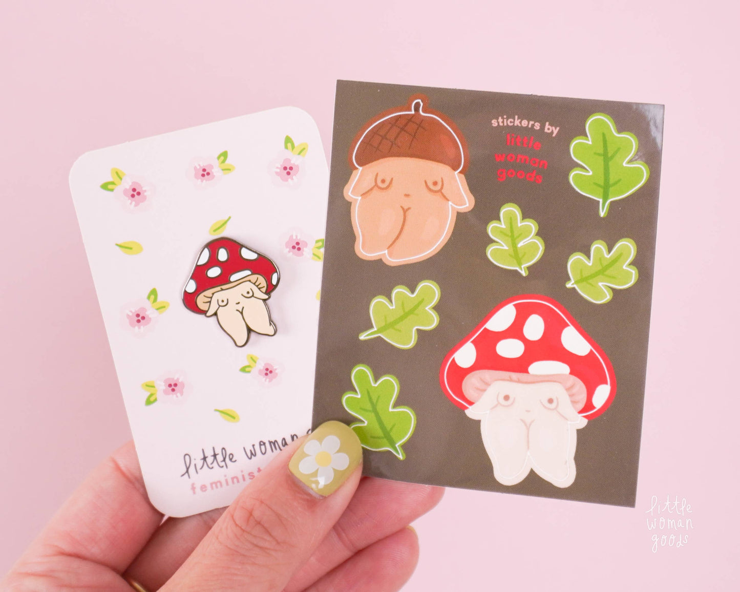 Mushroom Girl Enamel Pin