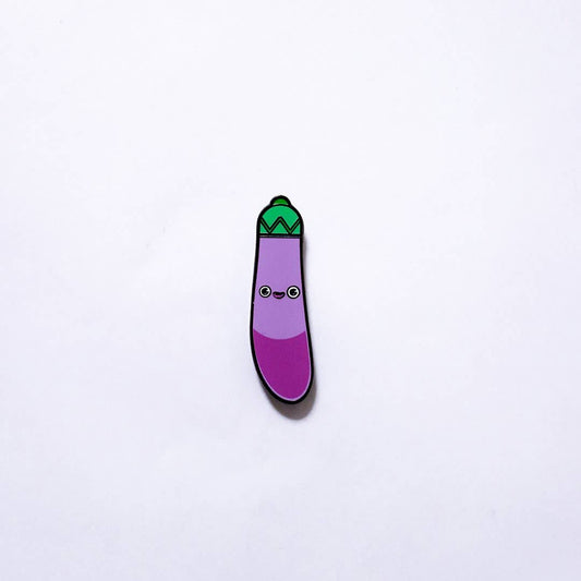 Eggplant Enamel Pin