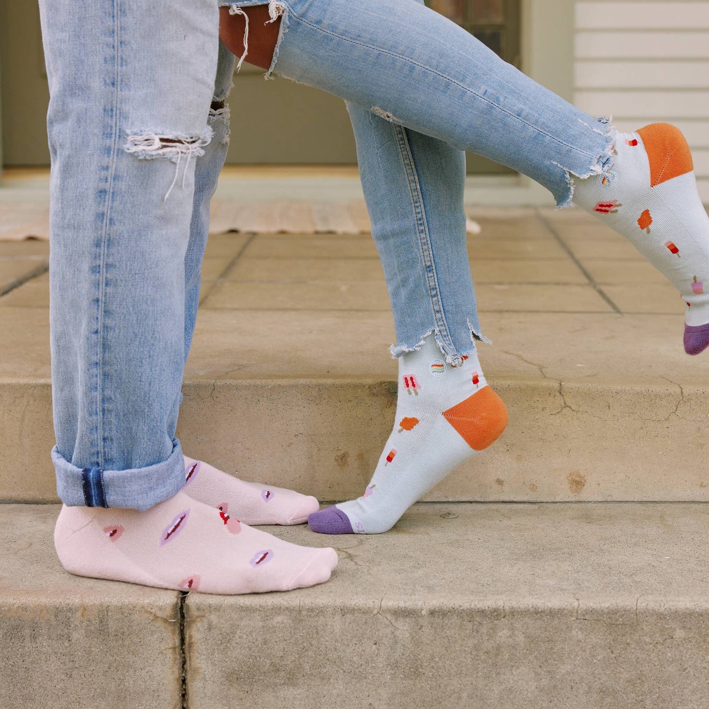 Socks that Save LGBTQ Lives (Pink Lips): Medium