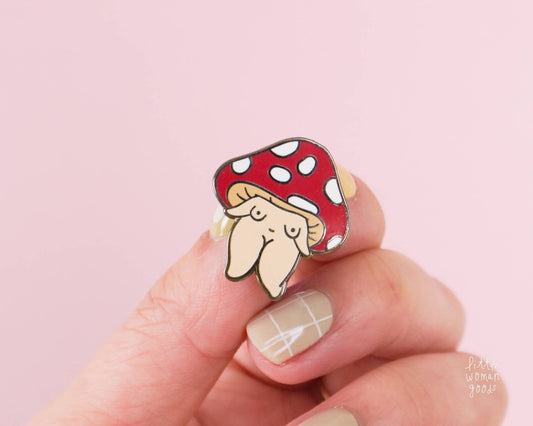 Mushroom Girl Enamel Pin