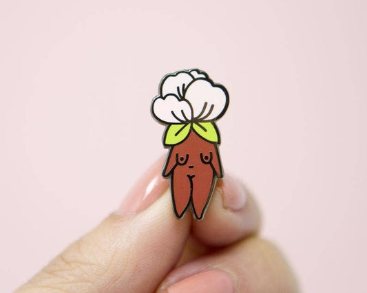 Flower Child Enamel Pin - Dark