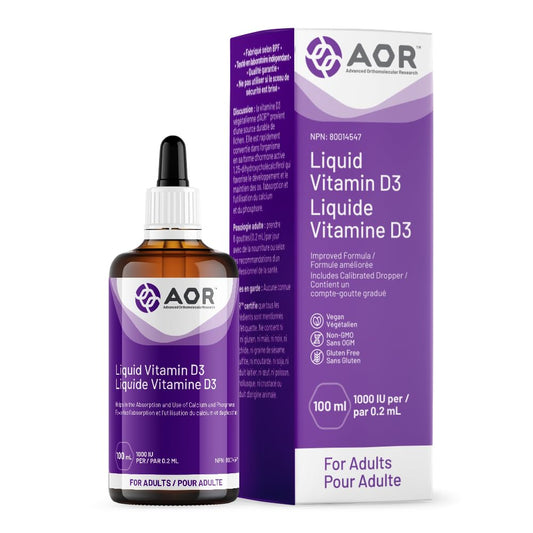 AOR - Liquid Vitamin D3 (Adults) - Dropper - 100mL