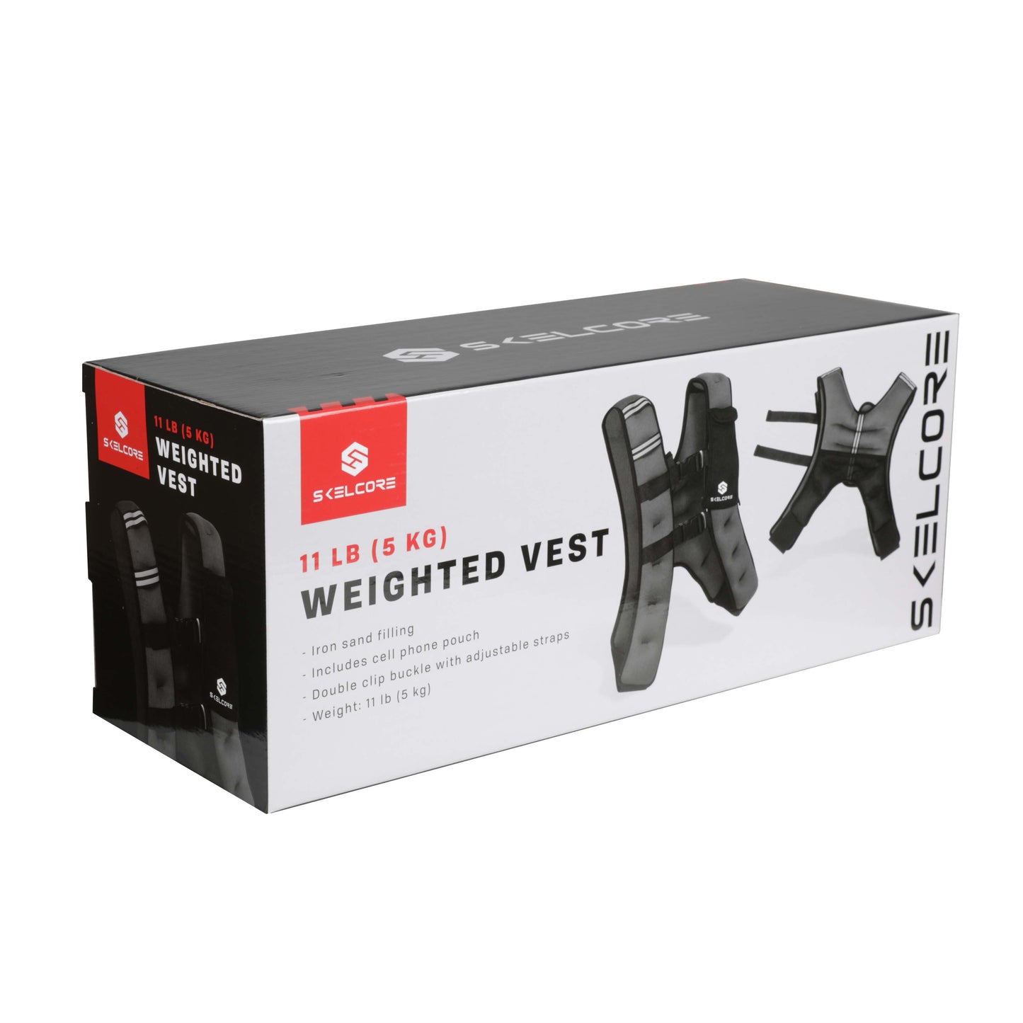 Skelcore 11 LBS (5KGS) Weighted Vest with Phone Pocket