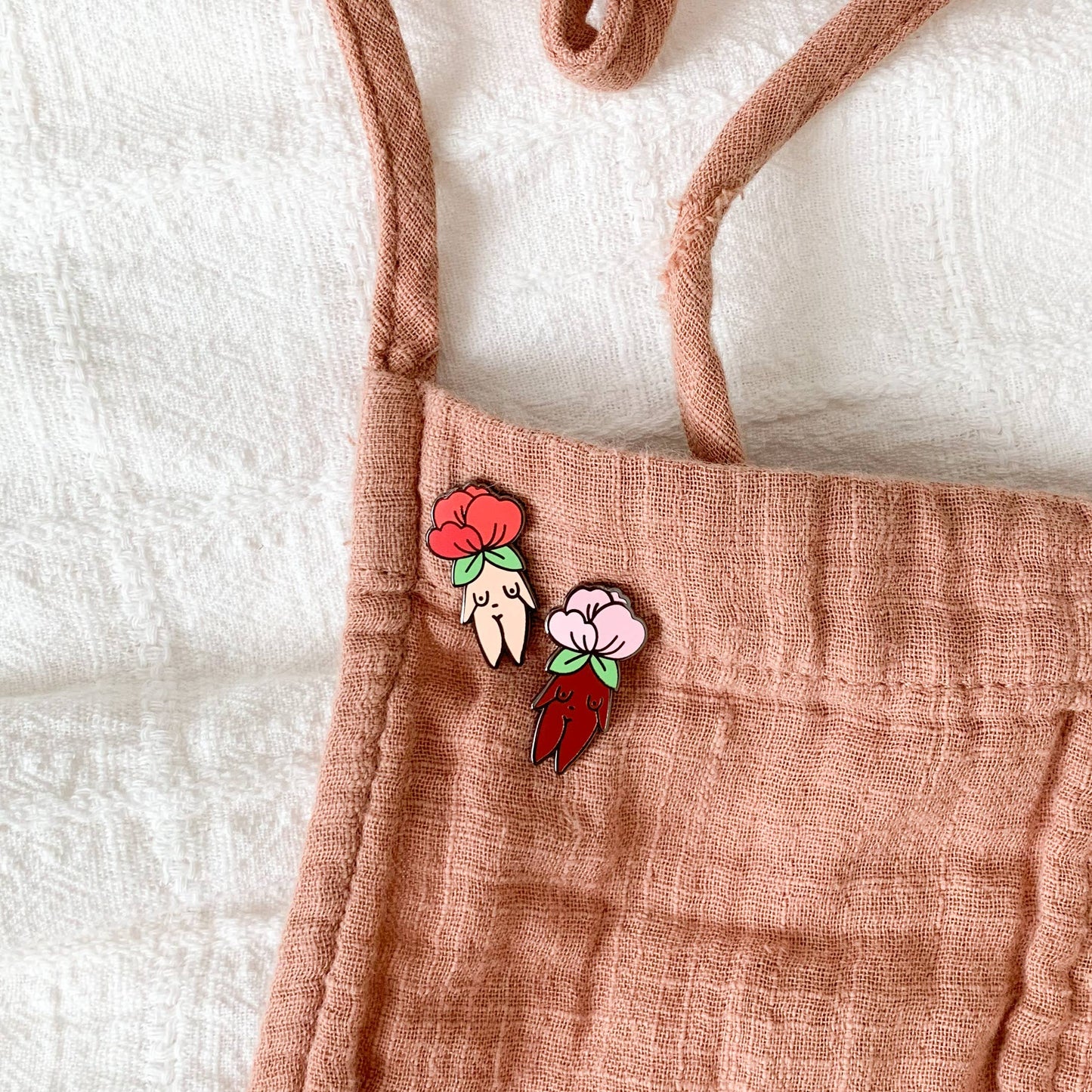 Flower Child Enamel Pin - Light