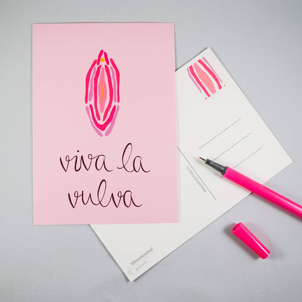 Postcard “viva la vulva”: 1 postcard