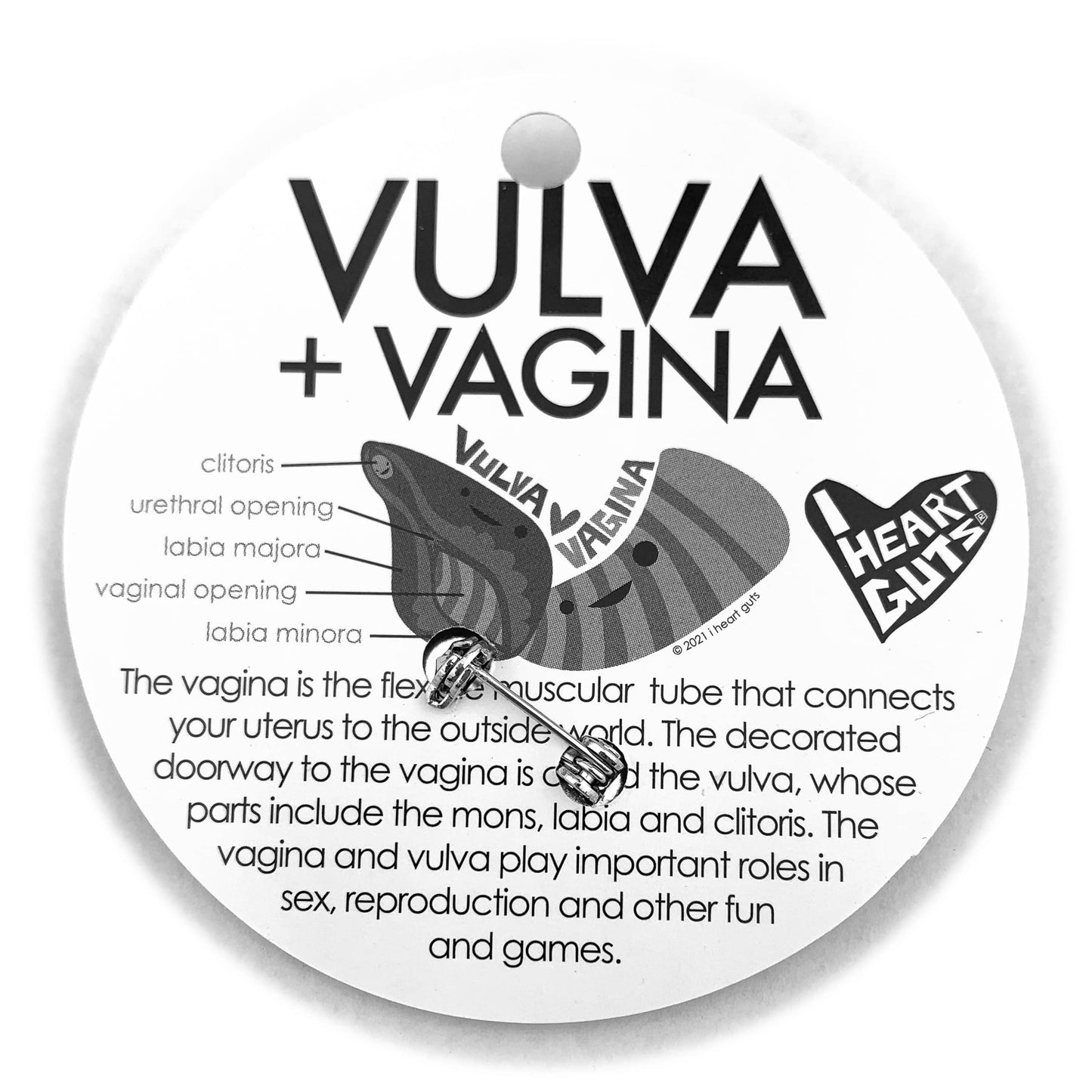 Sparkly Vagina + Vulva Enamel Pin - Hooray for VaJayJay!