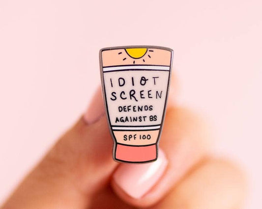 Idiot Screen Enamel Pin