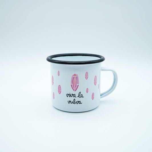 Viva La Vulva Enamel Mug: 1 cup