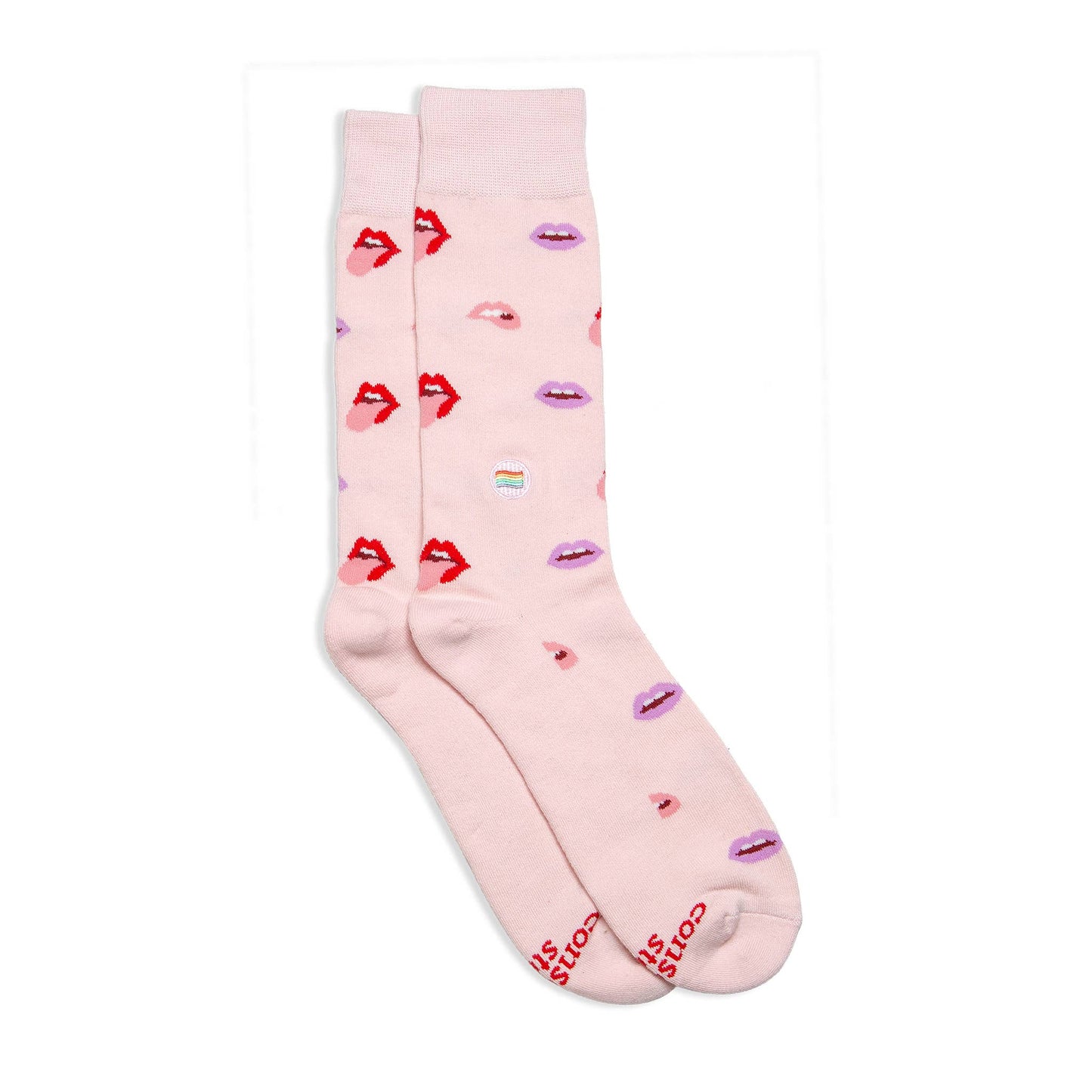 Socks that Save LGBTQ Lives (Pink Lips): Medium