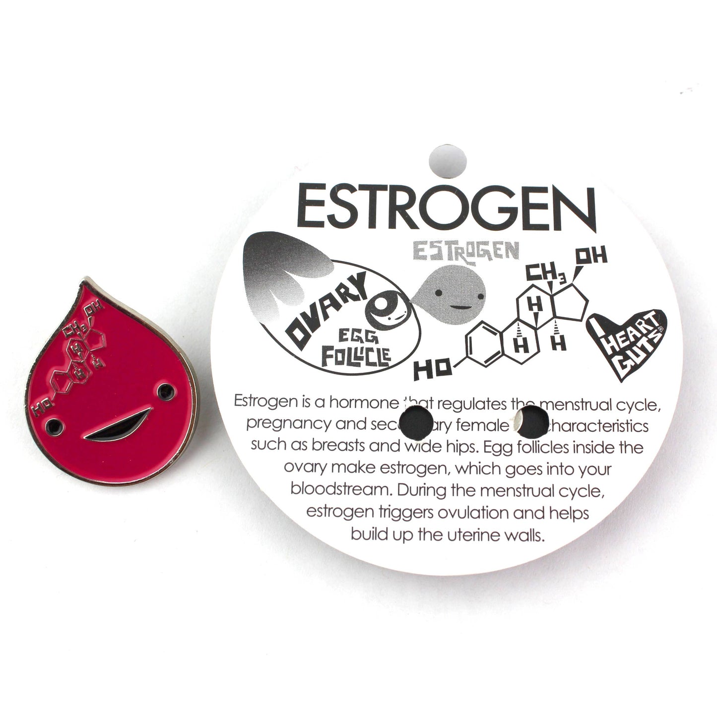 Estrogen Art Enamel Lapel Pin - Hormone of One's Own