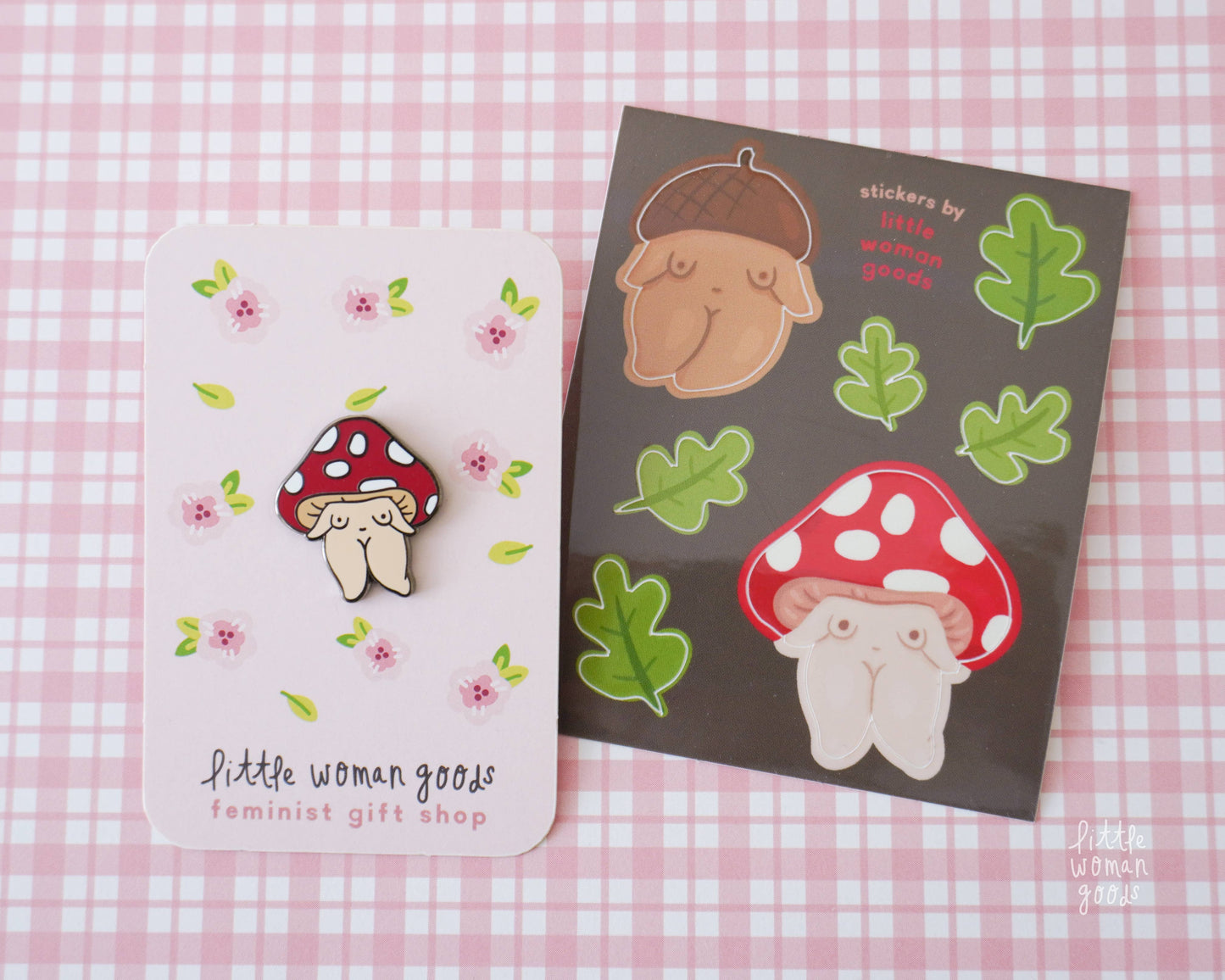 Mushroom Girl Enamel Pin