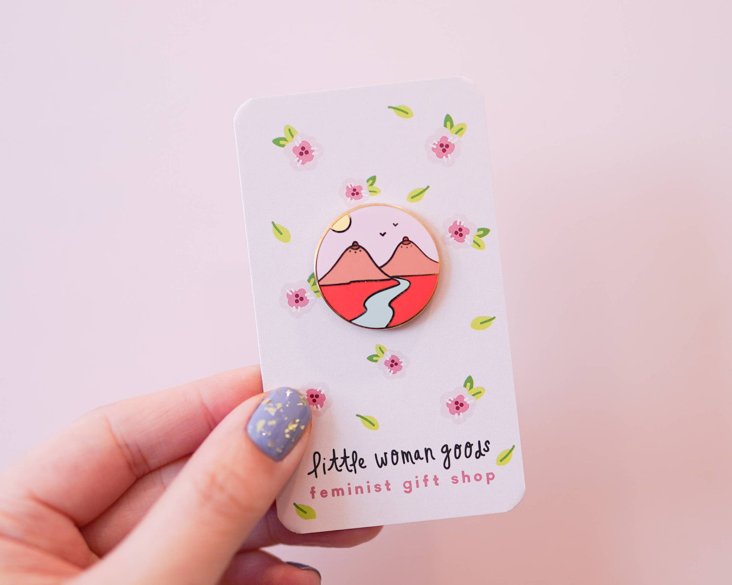 Boob Mountains Enamel Pin