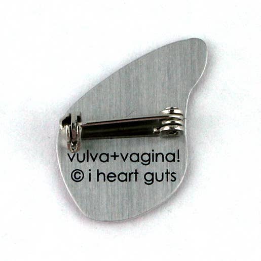 Vagina + Vulva Lapel Pin - Hooray for the Vajayjay!