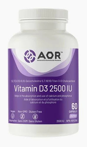 AOR - Vitamin D3 2500IU - 60 Caps